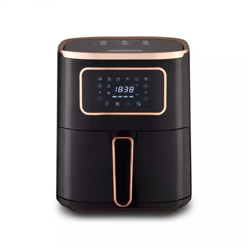 Frytkownica beztłuszczowa HEINRICH'S HFR 8216 — 5,0 L, 1450 W, czarna, LED, sterowanie dotykowe