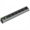 Jednostka dystrybucji zasilania Bachmann 300.003 6 gniazd AC 2U Czarny Szary