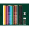 Kredki olejne Faber-Castell Polychromos & Pitt Graphite Matt Zestaw 21 szt. Wielokolorowe