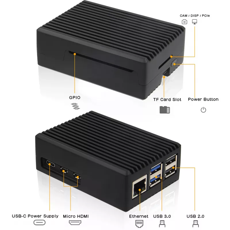 Obudowa INTER-TECH do Raspberry Pi 5 — ODS-739, kompaktowa konstrukcja