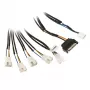 Akasa Flexa FP5S PWM distributor-Cable (5 Fan) - Sleeved, 45cm (AK-CBFA07-45)