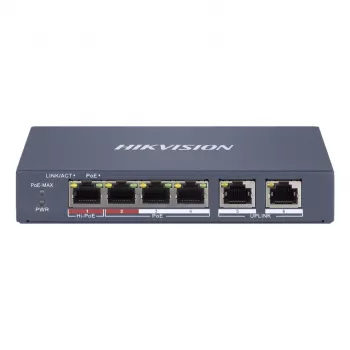 Przełącznik zarządzalny Hikvision DS-3E1106HP-EI 6 portów PoE Fast Ethernet