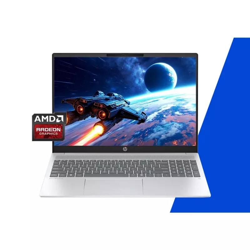 Laptop HP OmniBook 5 AI 16-ag1216nw — Ryzen AI 5 340, 16 cali 2K OLED, 32 GB RAM, 512 GB SSD, Windows 11 Home, Glacier srebrny