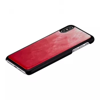 Etui na smartfona iKins do iPhone XS Max — różowe jezioro z czarnymi akcentami