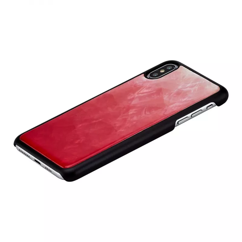 Etui na smartfona iKins do iPhone XS Max — różowe jezioro z czarnymi akcentami