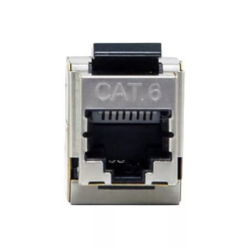 Ekranowany łącznik keystone Cat6 inline, komplet 8 szt., EQUIP — Płaska konstrukcja, RJ-45, 17×35,5×24,4 mm, srebrny