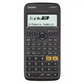 Kalkulator naukowy CASIO FX-350CE X — 379 funkcji, 16-cyfrowy LCD, zasilany bateriami (AAA), czarny, kieszonkowy