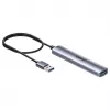 Koncentrator USB Unitek H1208CGY01 — 4-portowy USB 3.0 (5 Gb/s), wstecznie kompatybilny z USB 2.0, aluminium