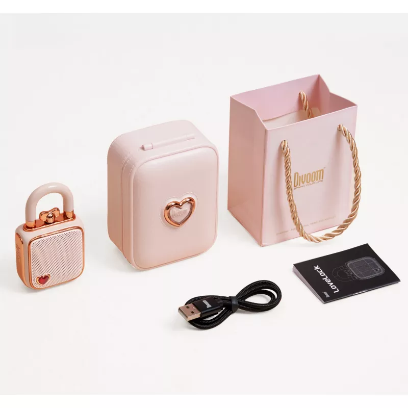 Przenośny głośnik mono Divoom LoveLock Pink