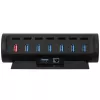 Streamplify HUB CTRL 7, 7x USB 3.0 Type A, RGB, 12V, EU Power kabel - czarny