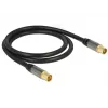 Kabel koncentryczny RG-6/U DeLOCK 88922 1 m IEC Czarny