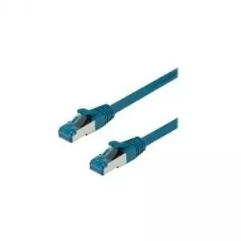 VALUE - Kabel krosowy - RJ-45 (M) do RJ-45 (M) - 1.5 m - SFTP, PiMF - CAT 6a - bezhalogenowy, formowany, bez zaczepów, linkowy - niebieski (21.99.1994)