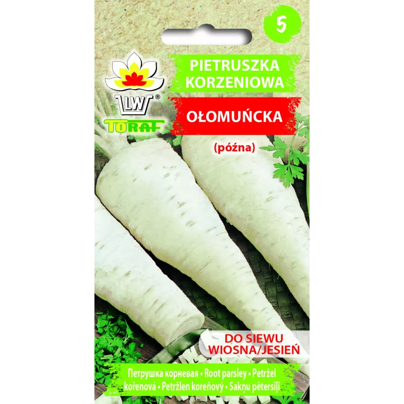 Nasiona warzywne pietruszki Olomouc Toraf, opakowanie 5 g