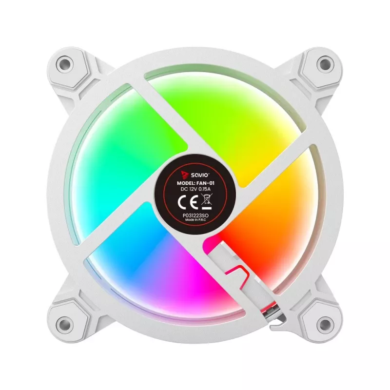 SAVIO FAN-01 biały 4-pack 120mm ARGB fan including controller and remote control