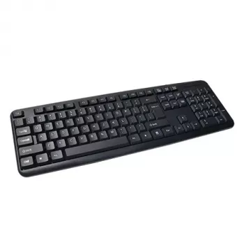 Przewodowa pełnowymiarowa klawiatura VAKOSS TK-103PK — USB, 104 klawisze, klawiatura numeryczna, czarna, kabel 1,4 m