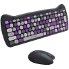 Bezprzewodowy zestaw klawiatura i mysz CANYON HSET-W6 Kitty Edition – fioletowy