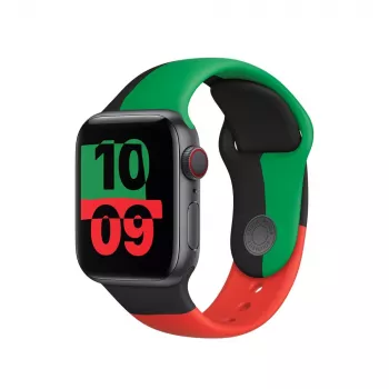 Pasek Apple 40mm Czarny Unity Sport Band M/L Czarny Zielony Czerwony