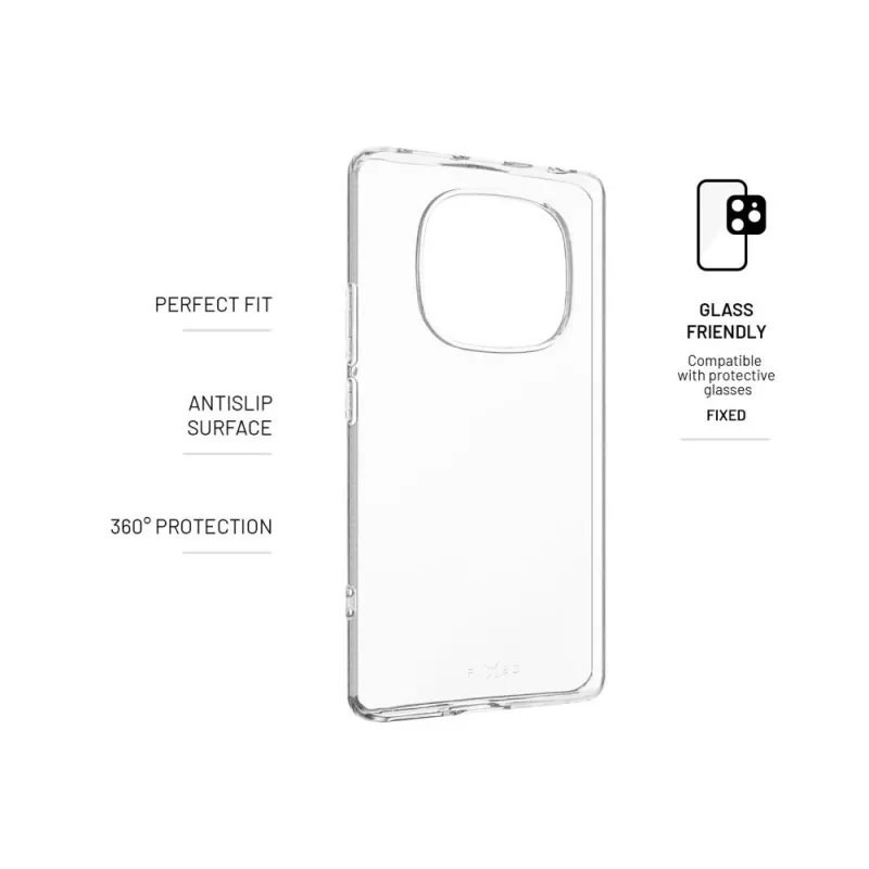 Etui ochronne FIXED przezroczyste dla Xiaomi Redmi Note 14 Pro 4G, obudowa TPU