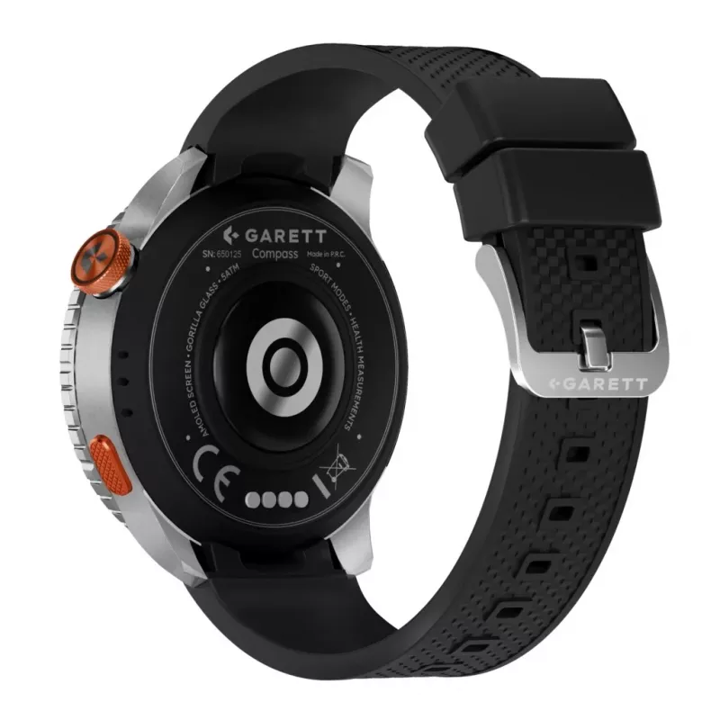 Smartwatch Garett Compass GPS srebrny