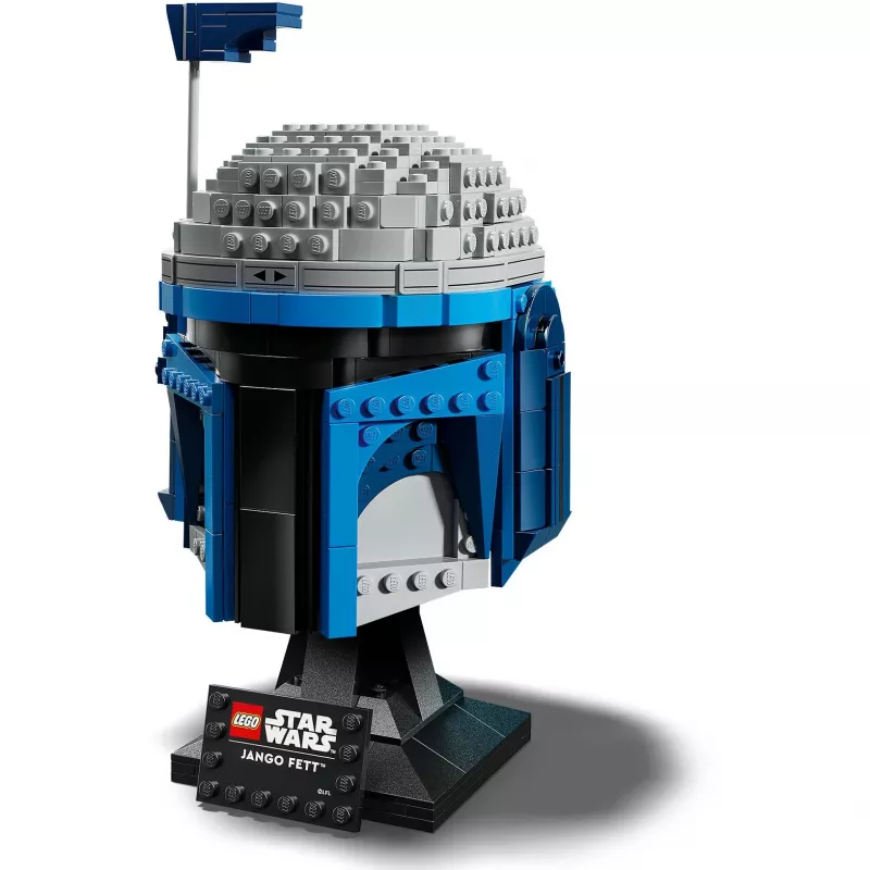 Kolekcjonerski kask LEGO Star Wars Jango Fett 75408 — 616 elementów, model do ekspozycji 210×120×110 mm