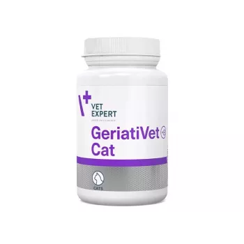 Suplement diety VETEXPERT GeriatiVet Cat kapsułki 60 szt. — wsparcie dla kotów seniorskich, wspomaganie funkcji mózgu, bez glutenu i soi