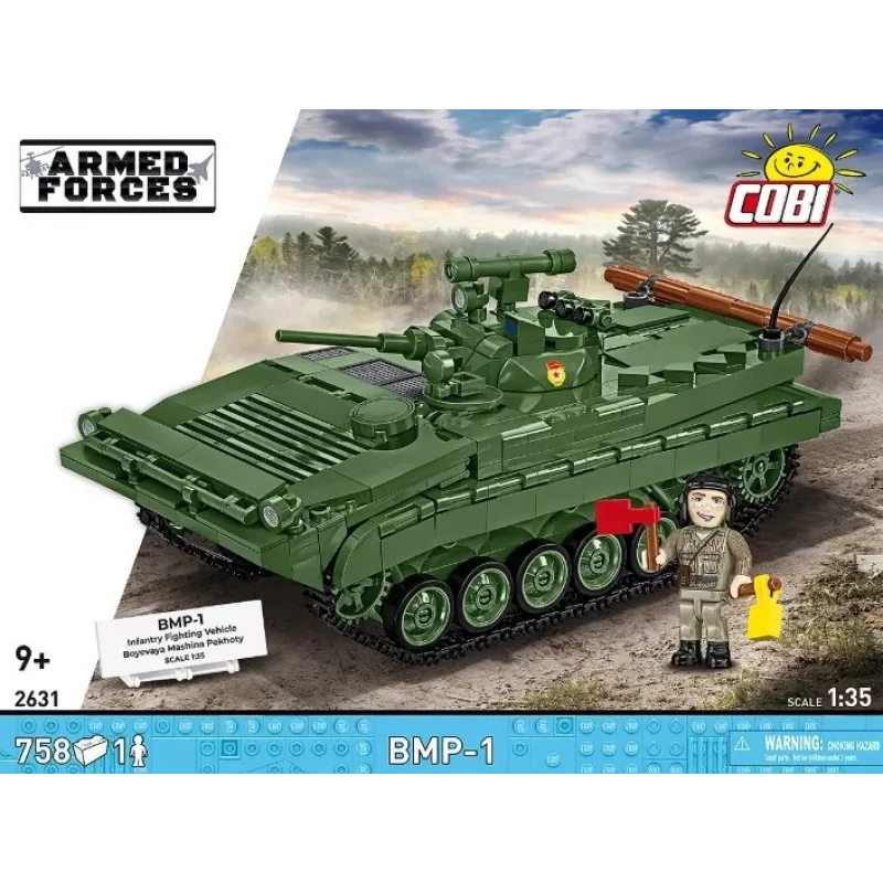 Zestaw konstrukcyjny Cobi Blocks BMP-1 758 elementów - klocki do budowy modelu w skali