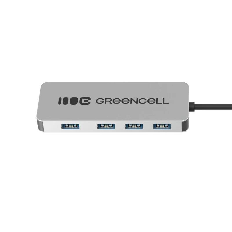Hub USB zielony Cell HUB-GC-C4A — 4-portowy hub USB-C 3.0