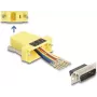 DeLOCK zestaw montażowy D-Sub 15 pin żeński do RJ45 żeński żółty VGA RJ-45