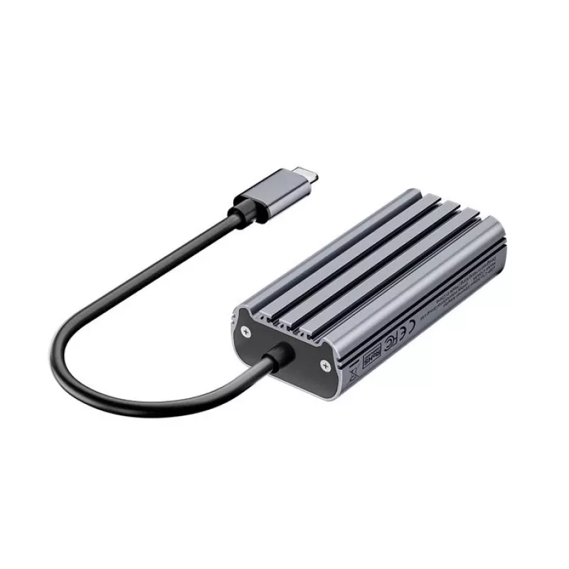 Adapter USB-C do RJ45 Unitek U1343AGY01 — Ethernet 5 Gb/s, USB-C (męski) do RJ45 (żeński), szary, kabel 0,15 m