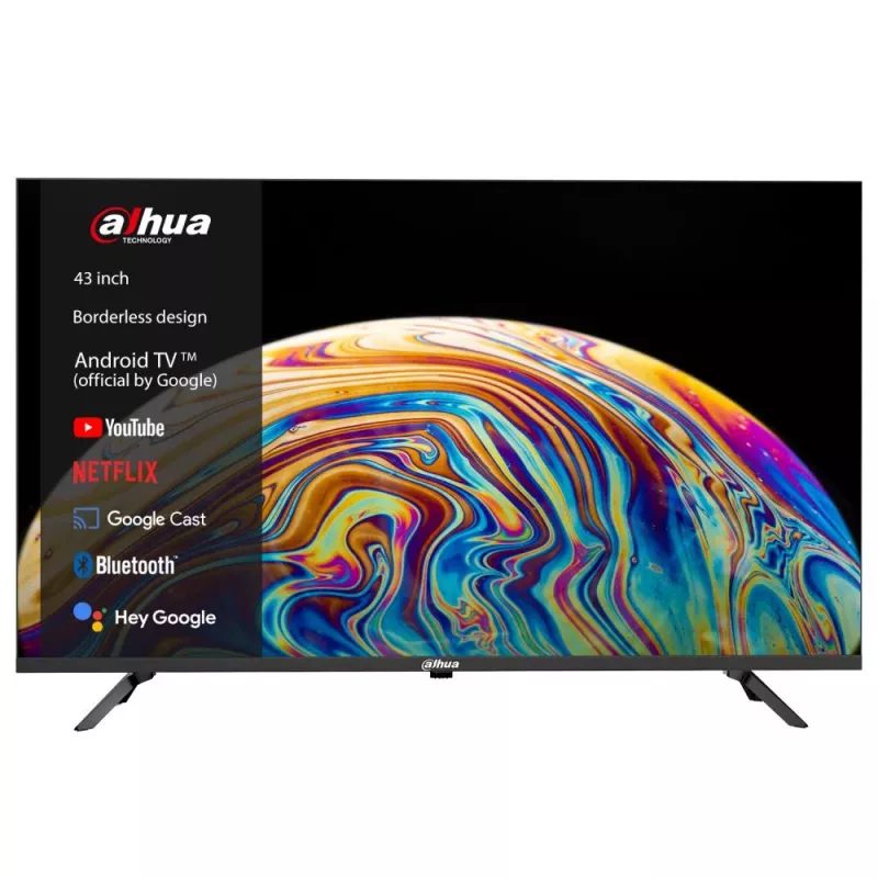 TV Dahua LTV43-SD200 43 cale Full HD LED 1920x1080, Android TV, Direct-LED, 260 cd/m², 2×HDMI, Wi‑Fi, 8 W audio