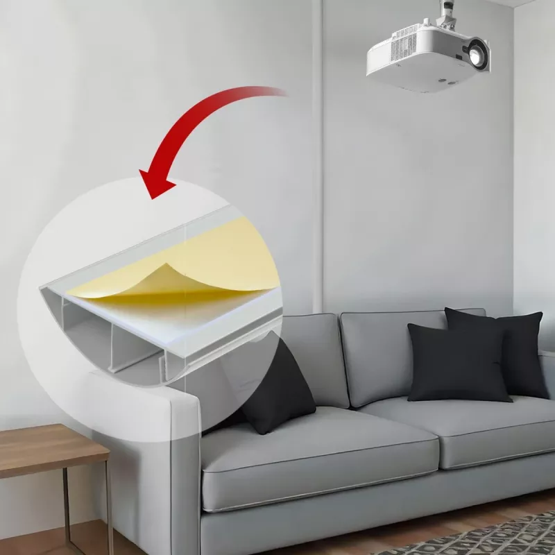 Aluminiowa listwa maskująca kable MACLEAN MC-814 S, srebrna — natynkowa osłona na kable