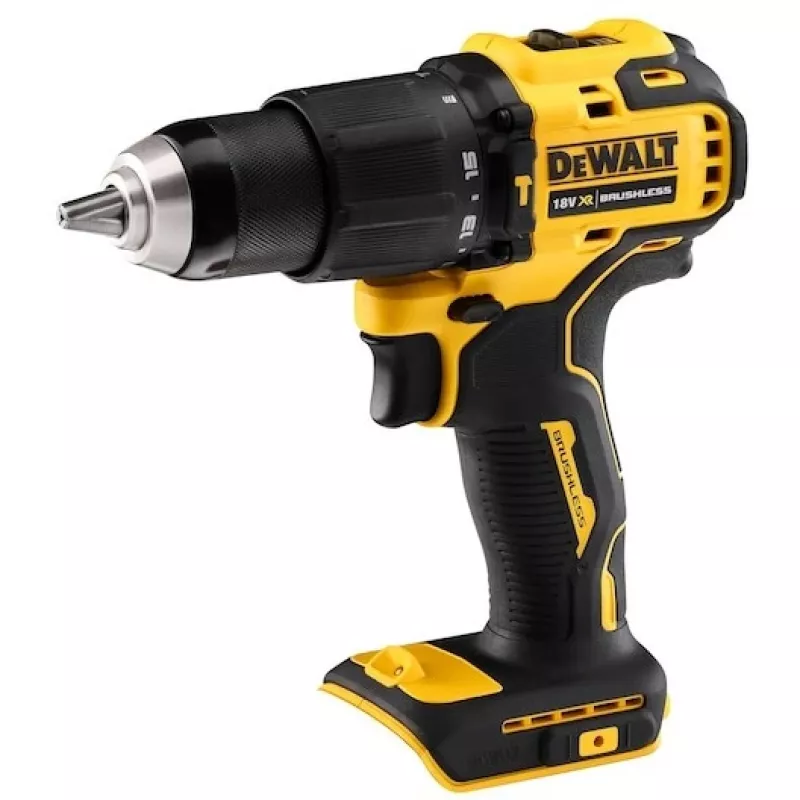 Wiertarko-wkrętarka akumulatorowa DeWALT DCD709N-XJ, bezszczotkowa 18V, 2-biegowa, 1650 obr./min, 65 N·m, uchwyt bezkluczykowy 1.5–13 mm, 1.2 kg
