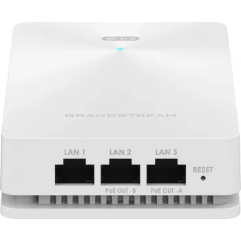 Punkt dostępu bezprzewodowego Grandstream GWN7661E — dwuzakresowy 2.4/5 GHz, 1201 Mbps, PoE, 3x RJ-45, biały