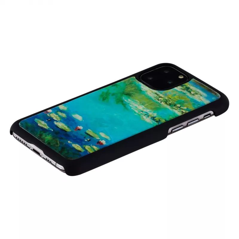 Etui na smartfona iKins do iPhone 11 Pro — wzór lilii wodnych, czarny