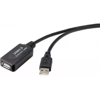Renkforce RF-4535088 Kabel USB 20 m USB 2.0 USB A Czarny (RF-4535088)