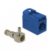 Złącze koncentryczne DELOCK 89715 — FAKRA C męskie, 90° kątowe, 13,8×21,5×9,5 mm