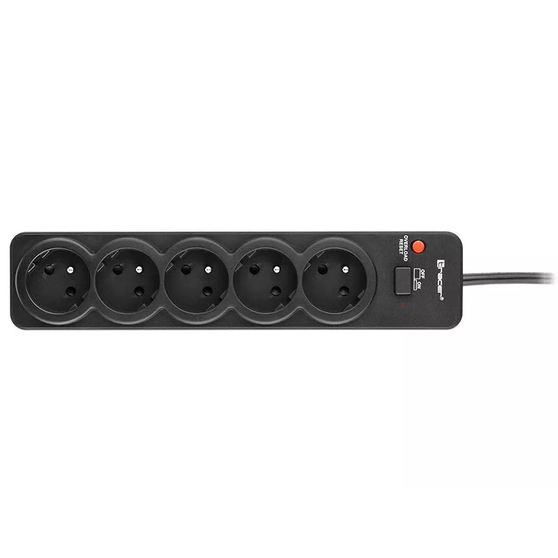 Tracer PowerGuard PRO Czarny 5 gniazd AC 1,6 m 3680 W