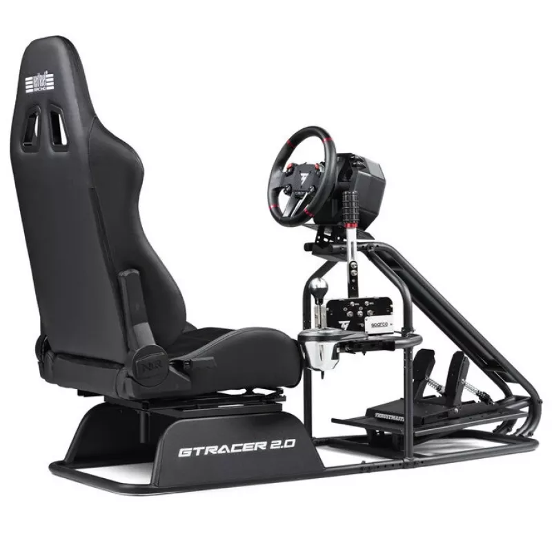 Kokpit symulatora wyścigowego Next Level Racing GTRacer 2.0 Czarny z regulowaną ramą fotela