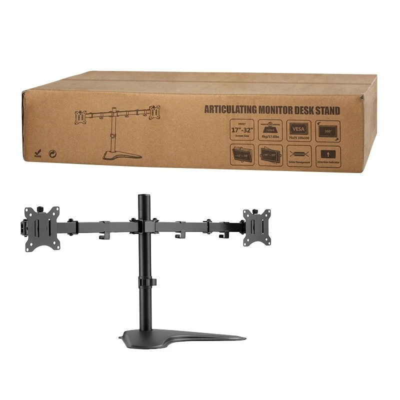 Uchwyt do monitorów LOGILINK BP0099 na 2 wyświetlacze, do 81,3 cm (32 cale), VESA 75x75–100x100, maks. 8 kg, czarny