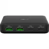 GOOBAY wieloportowa ładowarka biurkowa USB-C PD GaN 65 W, czarna