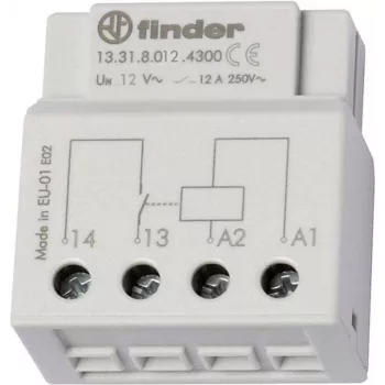 Finder Przekaźnik do puszki podtynkowej lub rozdzielnicy 13.31.8.012.4300 12 V/AC 1 styk NO 12 A 250 V/AC (13.31.8.012.4300)