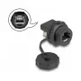 DeLOCK RJ45 Cat.6A Coupler IP67 wodoodporny pyłoszczelny czarny