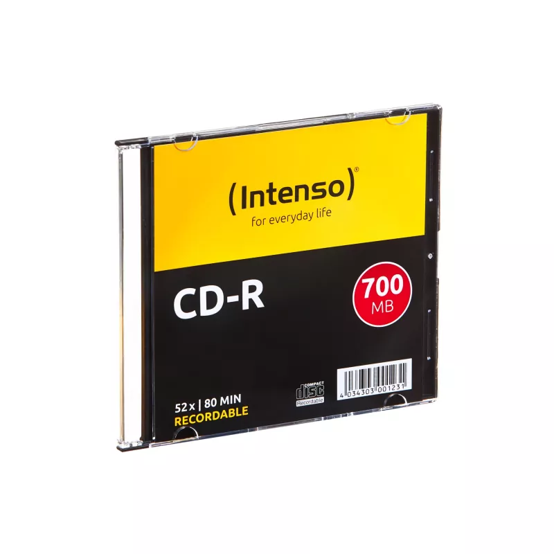 Intenso - 10 x CD-R - 700MB (80 Min) 40x - Slim Jewel Case - Nośnik danych (1001622)