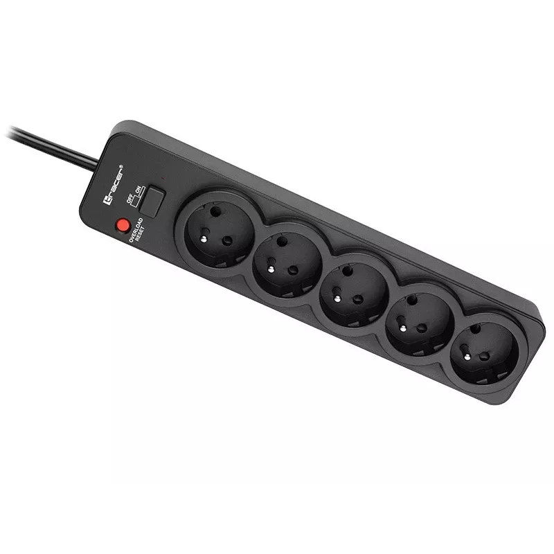 Tracer PowerGuard PRO Czarny 5 gniazd AC 1,6 m 3680 W