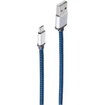 ShiverPeaks BS14-50020 - 0,9 m - USB A - Micro-USB B - USB 2.0 - 480 Mbit/s - niebieski