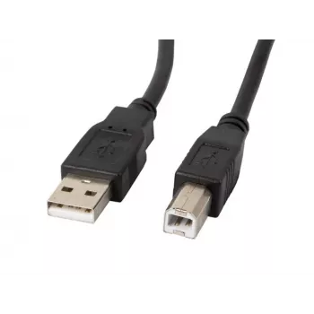Lanberg CA-USBA-11CC-0010-BK Kabel USB 1 m 2.0 USB B Czarny