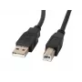 Lanberg CA-USBA-11CC-0010-BK Kabel USB 1 m 2.0 USB B Czarny