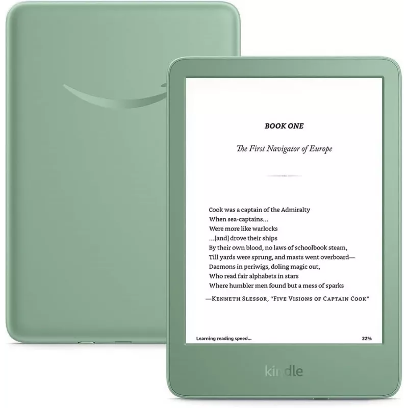 E-book reader Amazon Kindle 11th Generation 6 inch 16 GB Wi‑Fi Matcha, USB-C, recycled plastic
