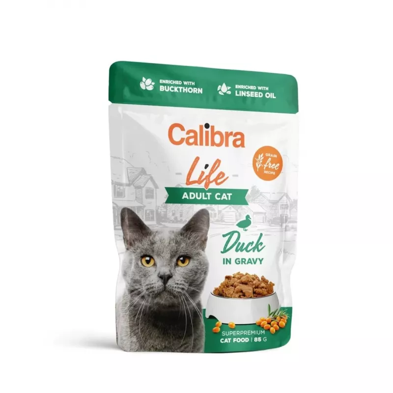 CALIBRA Cat Life Adult Duck in gravy - mokra karma dla kota - 85g