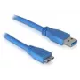 Kabel DeLOCK Micro USB 3.0 1M, USB A, 5 Gbit/s, niebieski